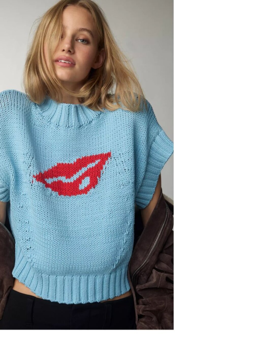 Anthropologie The Pippa Mock-Neck Sweater by Maeve Extended Shoulder Edition S